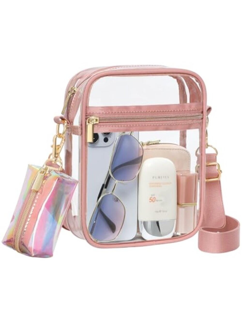 Clear Bag for Stadium Events - Clear Purses for Women Transparent Crossbody